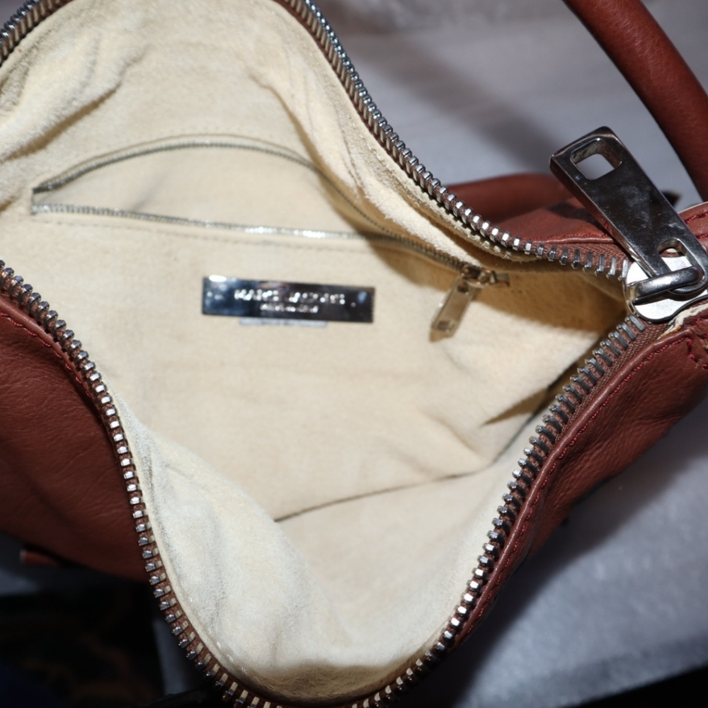 Marc Jacobs Collection 'Blake' Soft Cognac  Silver Multi-Pocket Hobo Bag Vintage - Picture 10 of 10